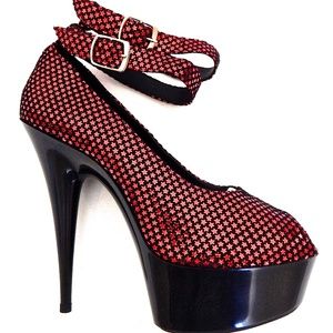 GASOLINE GLAMOUR FIRESTAR PEEPTOE PUMPS